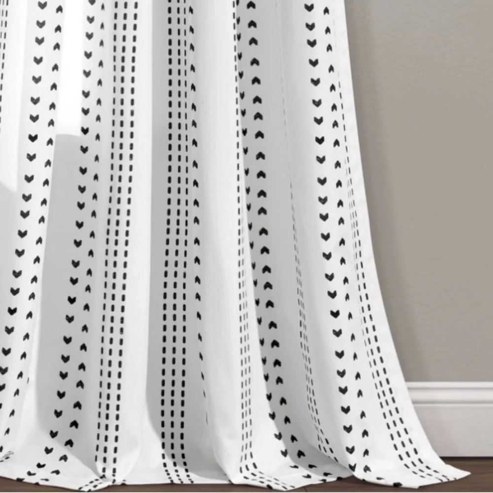 Lush Decor Hygge Stripe Window Curtain Panel Pair 52x108